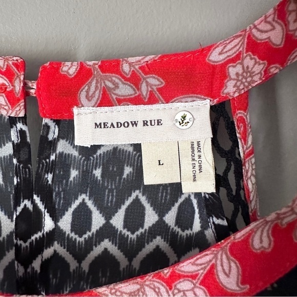Anthropologie Meadow Rue Print crochet neck tank top - Picture 4 of 8